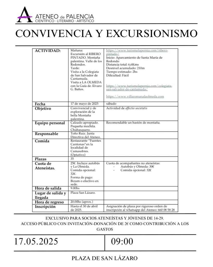 17. Convivencia y excursionismo 170525