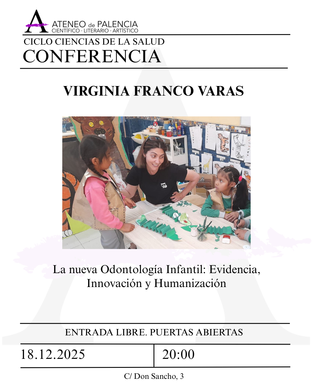 CICLO CIENCIAS DE LA SALUD – VIRGINIA FRANCO VARAS – "La nueva Odontología Infantil"