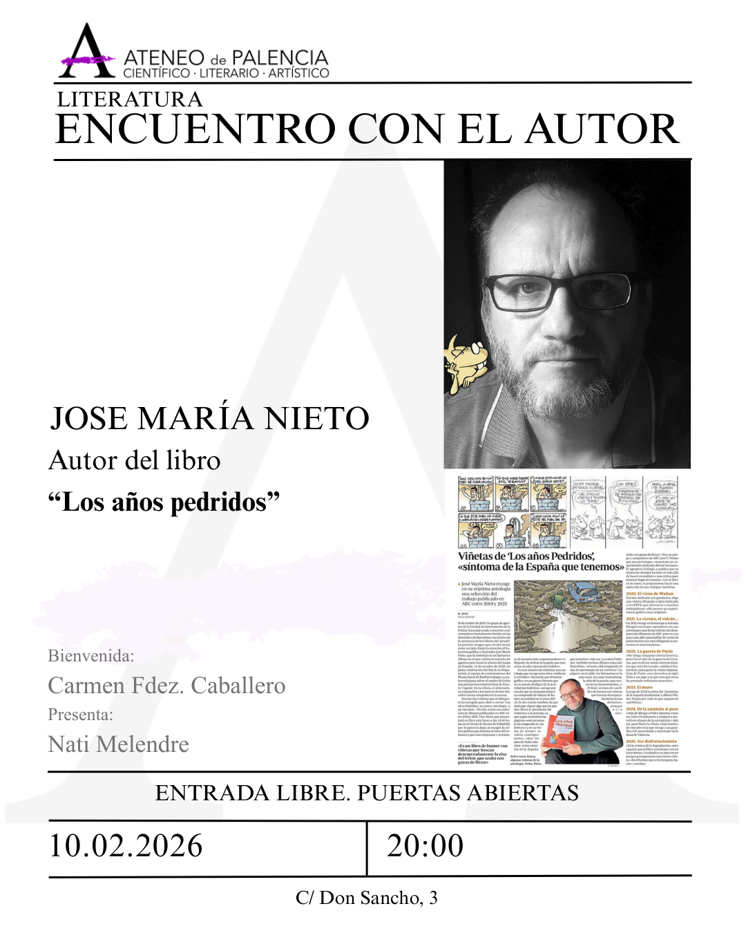 LITERATURA · ENCUENTRO CON EL AUTOR - José María Nieto - "Los años pedridos"