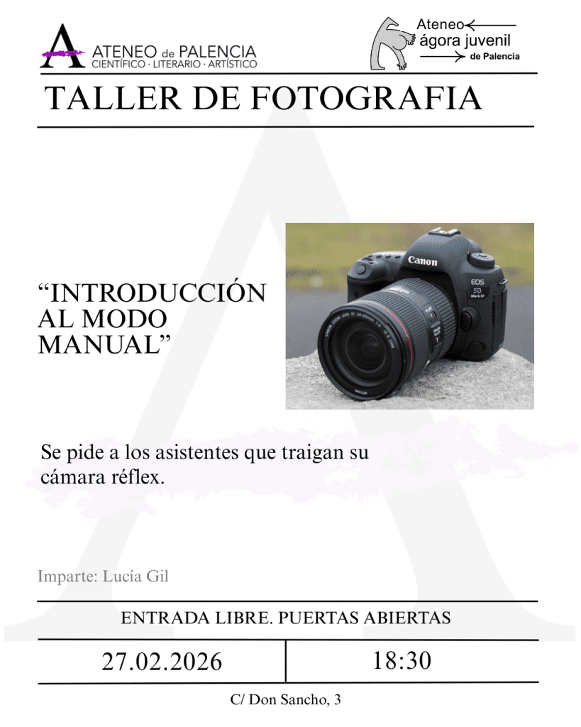TALLER DE FOTOGRAFÍA - "Introducción al modo manual" - Lucía Gil